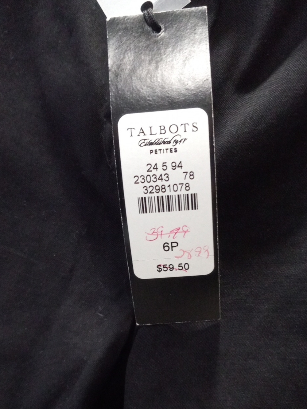 Talbots Black Cropped Straight-Leg Women's Pants - Picture 4 of 15